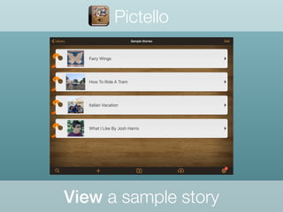 View a sample story
Pictello
 