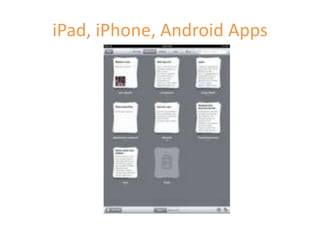 iPad, iPhone, Android Apps
 