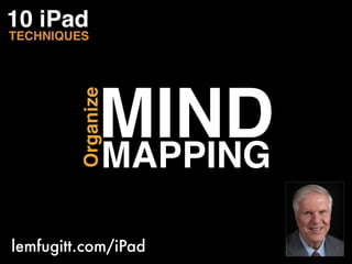 MIND
         Organize


               MAPPING

lemfugitt.com/iPad
 