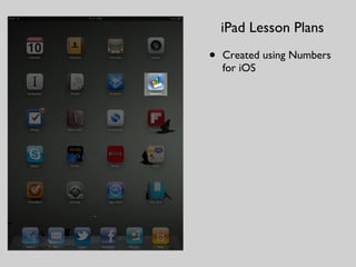 Created using Numbers for iOS iPad Lesson Plans 