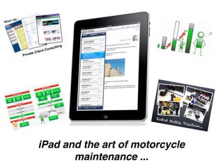 iPad and the art of motorcycle
       maintenance ...
 