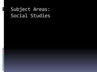 Subject Areas:Social Studies