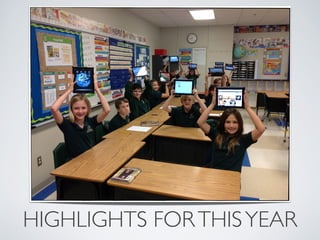 HIGHLIGHTS FOR THIS YEAR
 