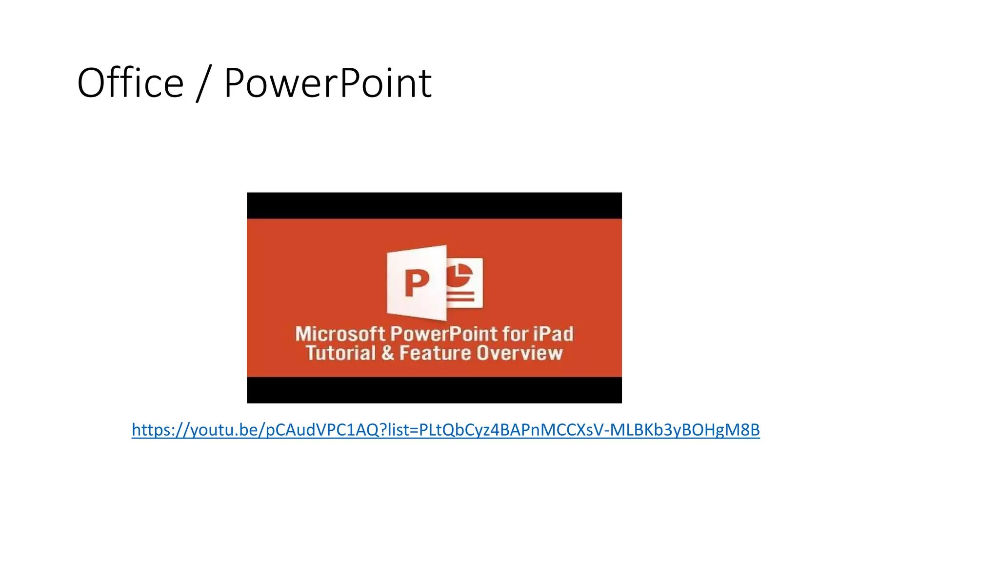 Office / PowerPoint
https://youtu.be/pCAudVPC1AQ?list=PLtQbCyz4BAPnMCCXsV-MLBKb3yBOHgM8B
 