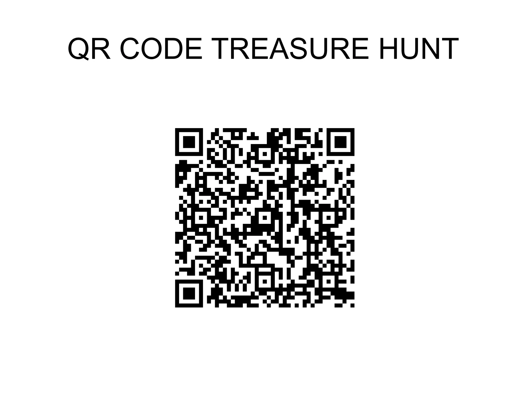 Ipad qr code treasure hunt guide | PPT