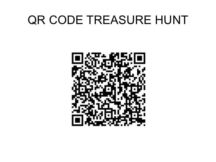 Ipad qr code treasure hunt guide