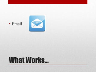 What Works…Email