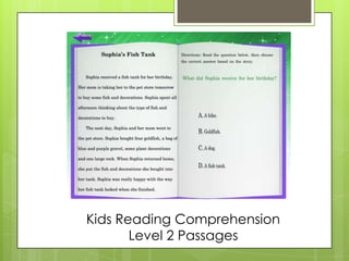 Kids Reading Comprehension
Level 2 Passages
 