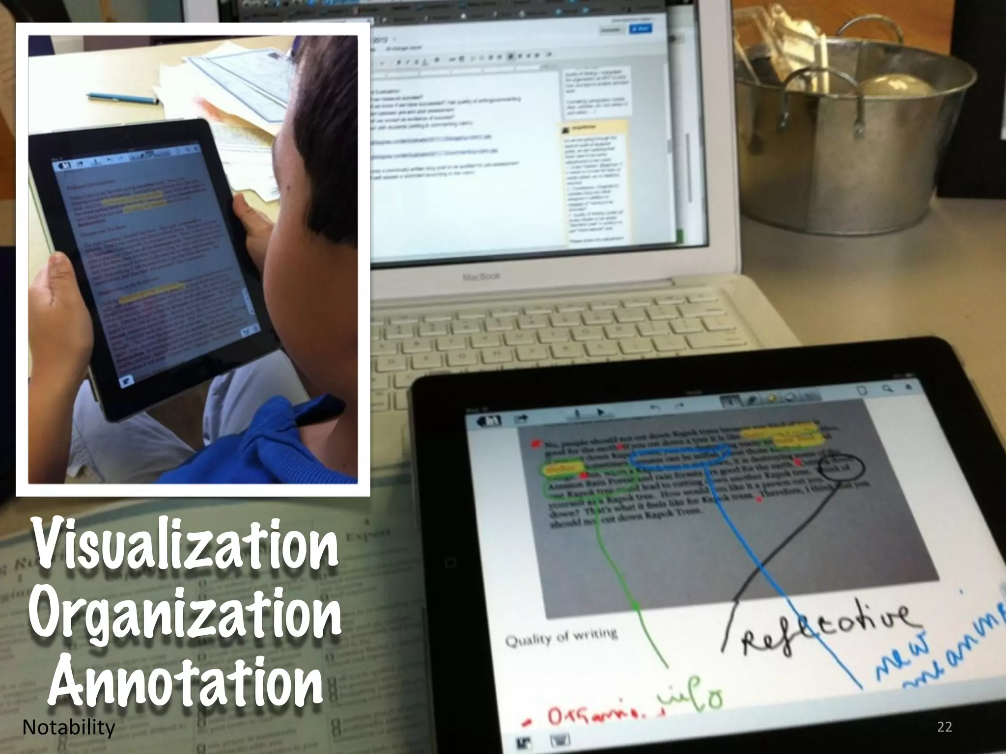 Visualization
Organization
 Annotation
Notability      22
 