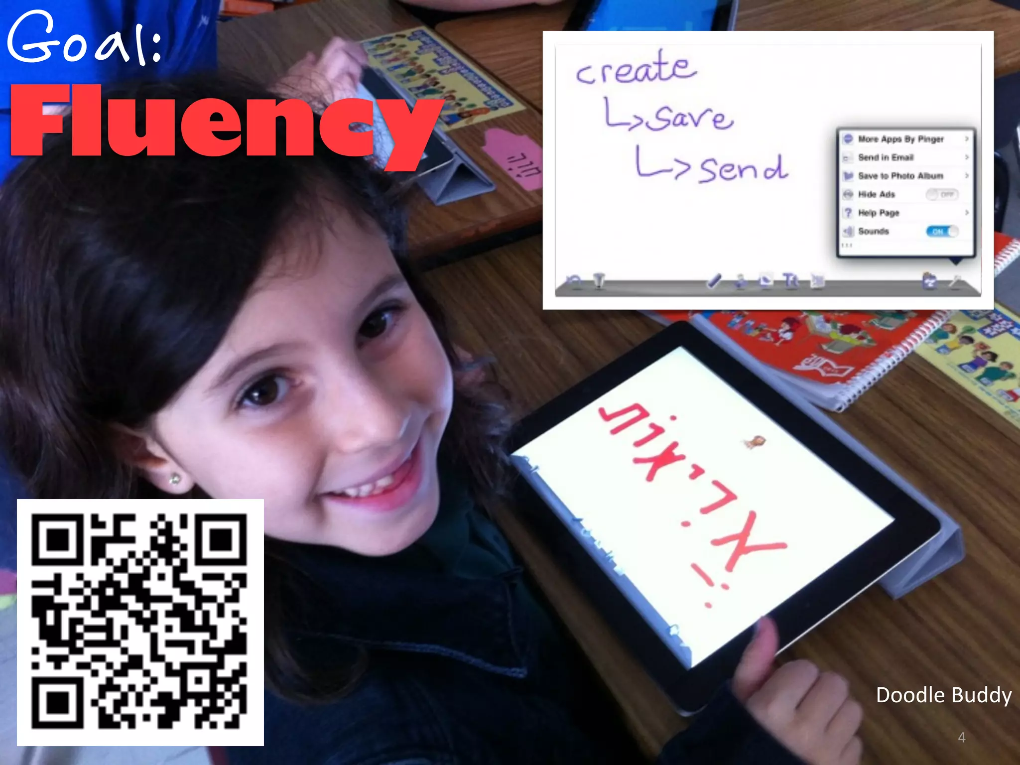 Goal:
Fluency




          Doodle	
  Buddy
                   4
 