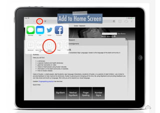 Add to Home Screen 
 