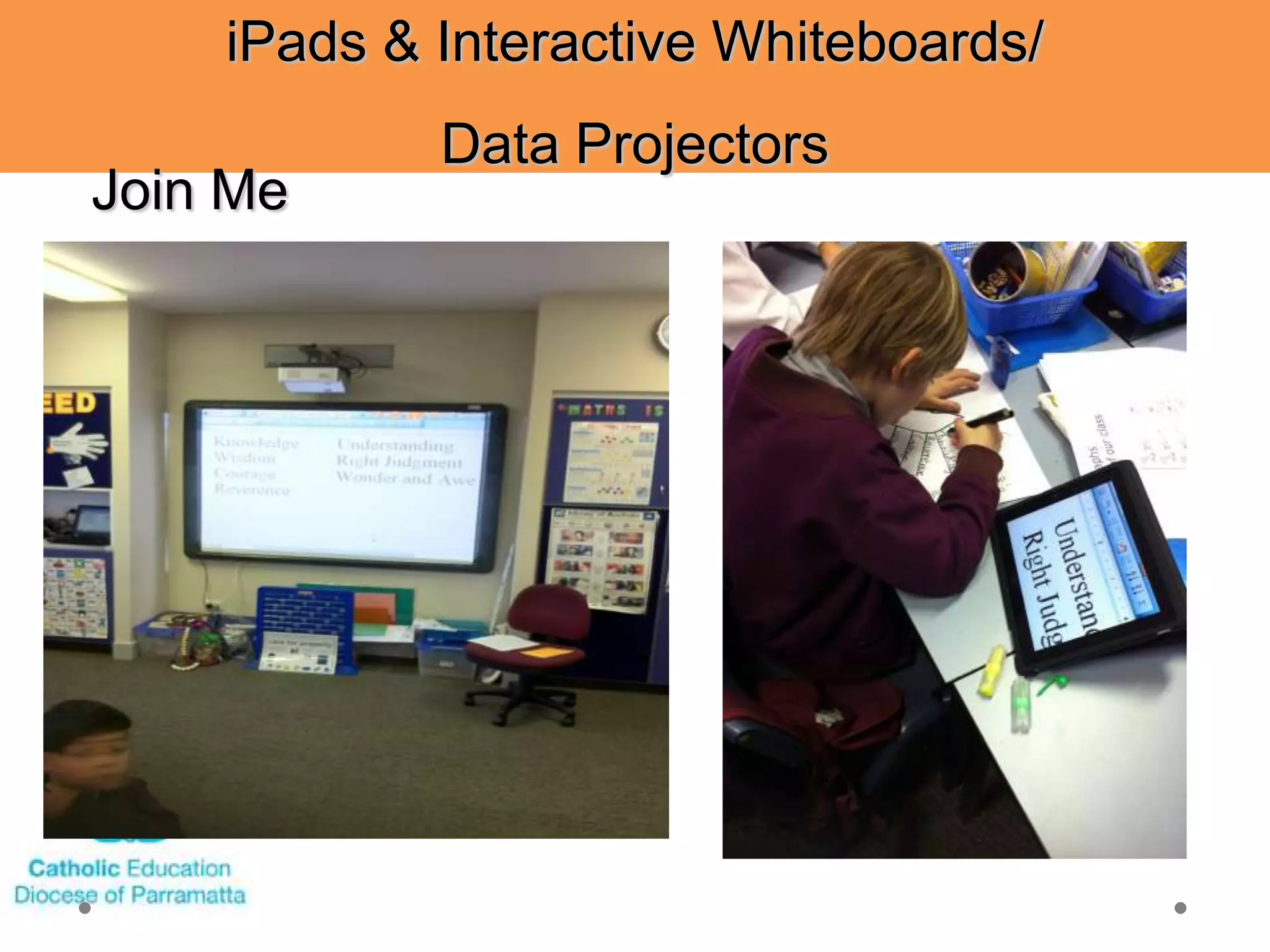 iPads & Interactive Whiteboards/
            Data Projectors
Join Me
 
