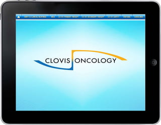 iPad Clovis Oncology Wireframe