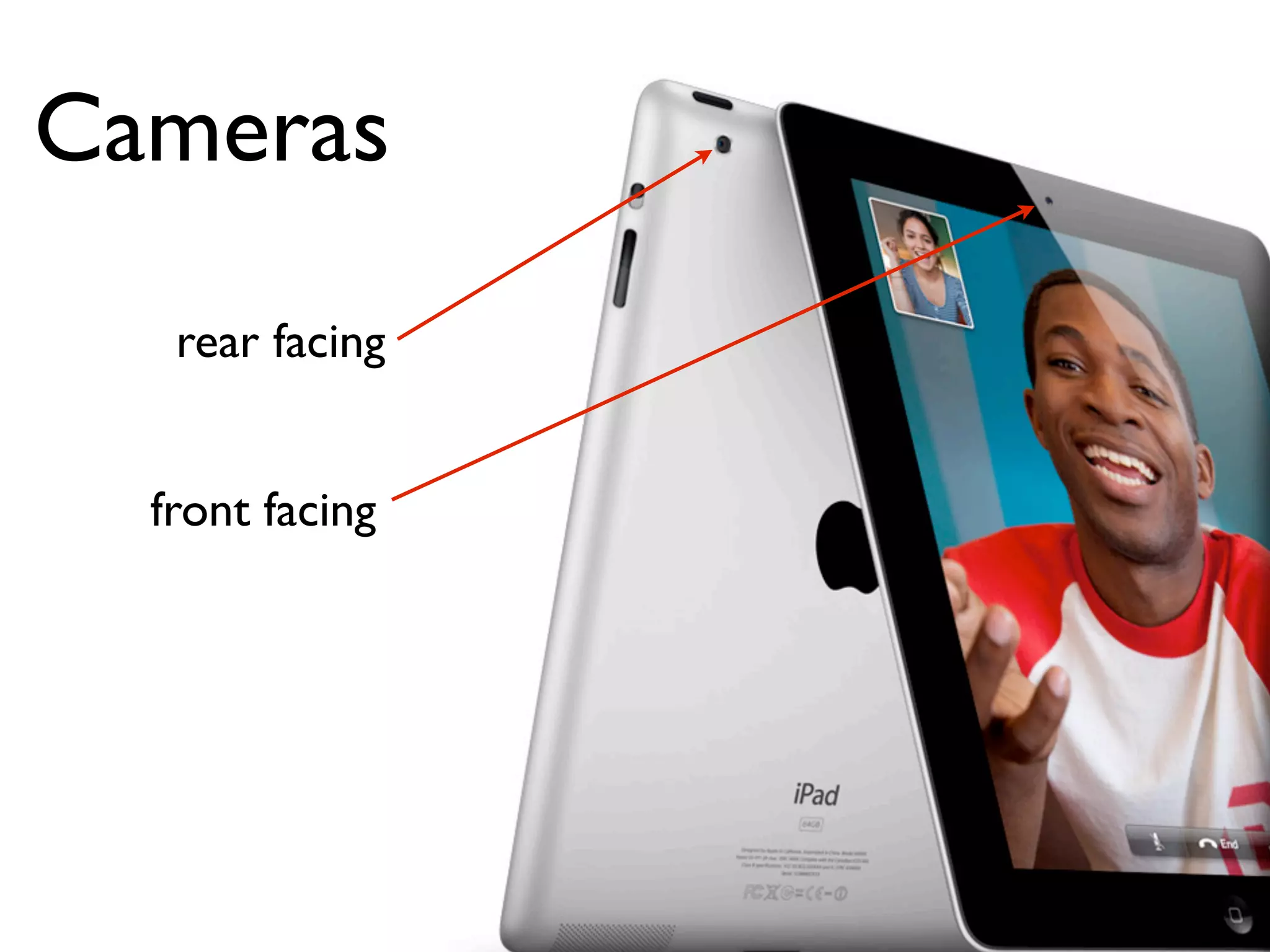 Cameras
   rear facing


  front facing
 