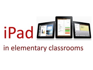 iPad
in elementary classrooms
 