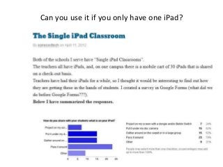 Can you use it if you only have one iPad?
 