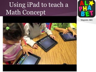 Using iPad to teach a
Math Concept
                         Magnetic ABC
 