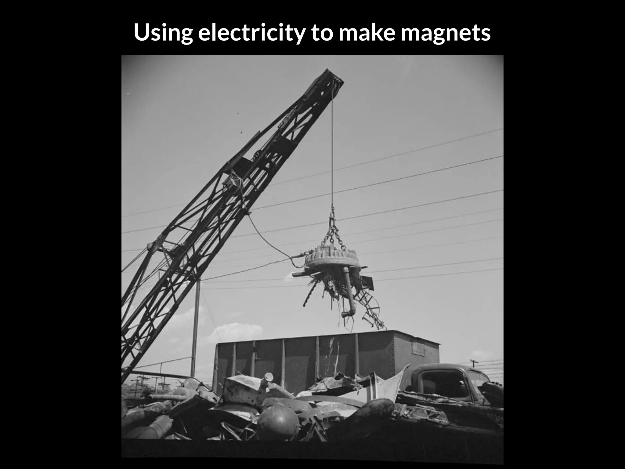 Using electricity to make magnets
 