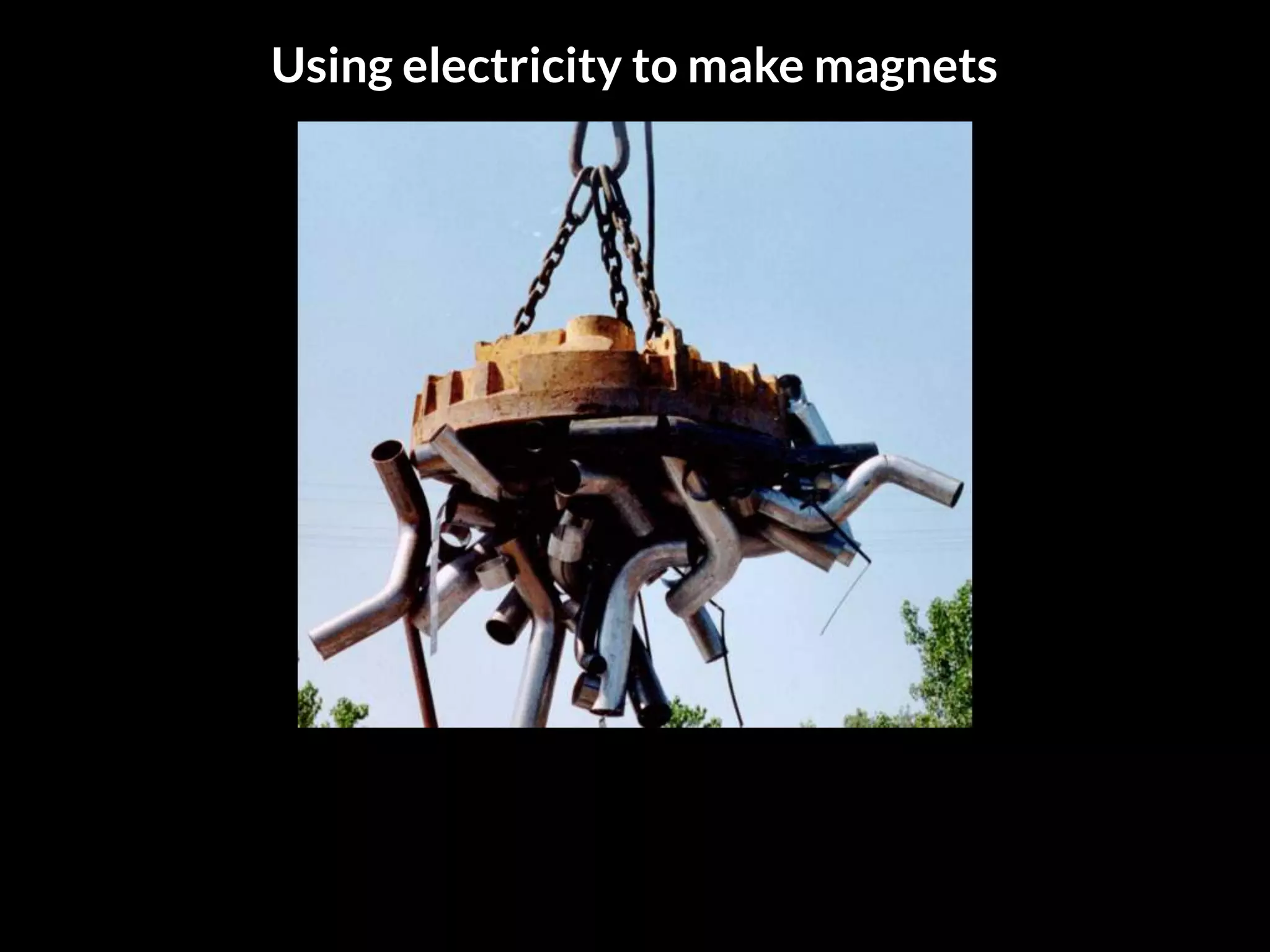 Using electricity to make magnets
 