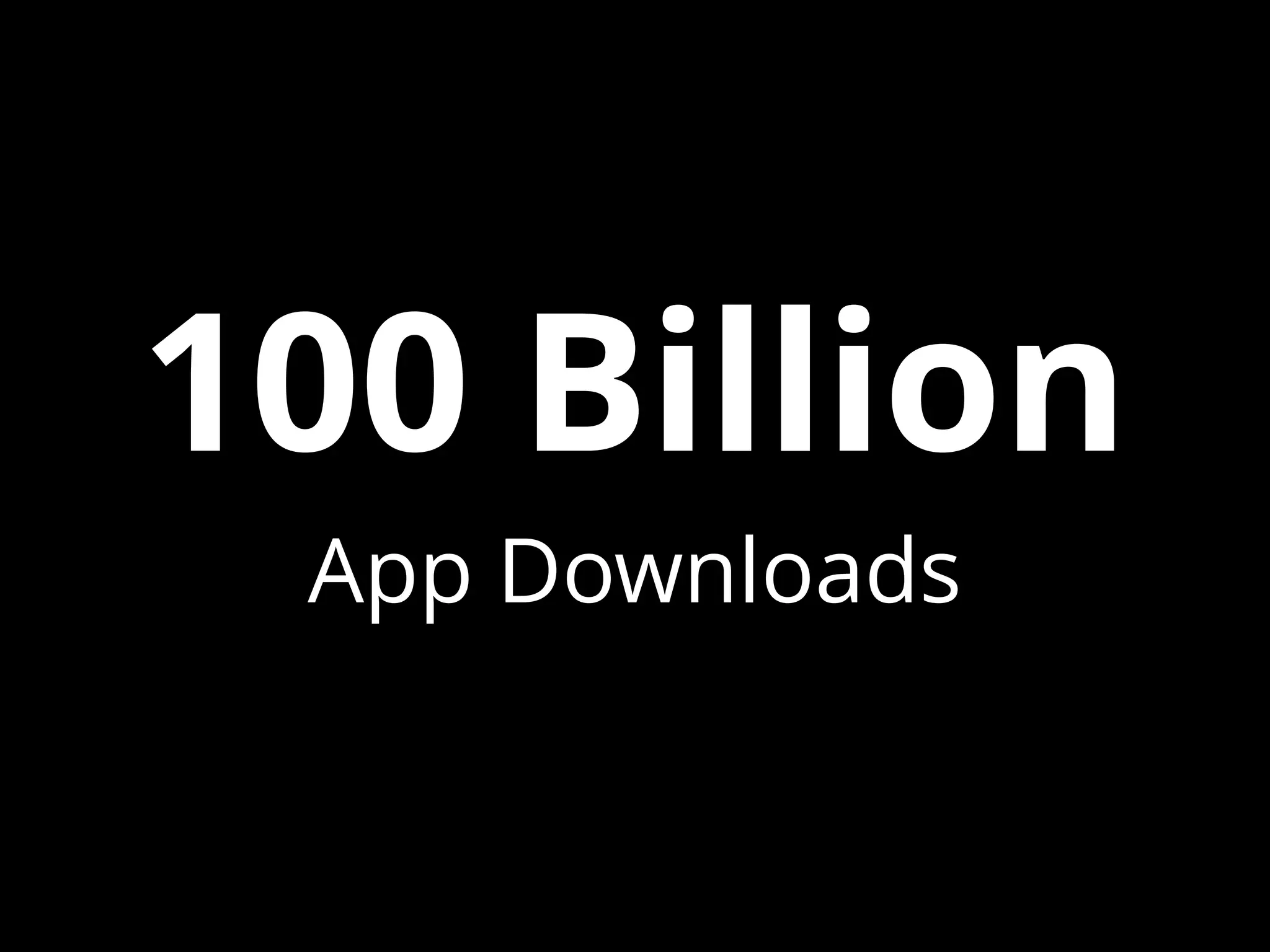 100 Billion
App Downloads
 