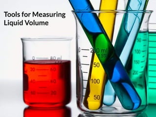 Tools for Measuring
Liquid Volume
 