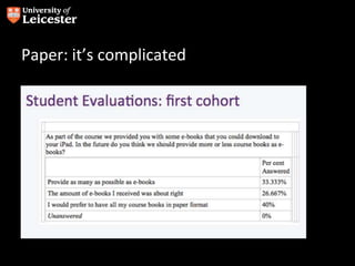 Paper: it’s complicated
 