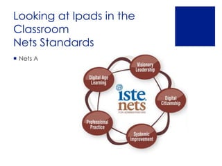 Looking at Ipads in the
Classroom
Nets Standards
 Nets A
 