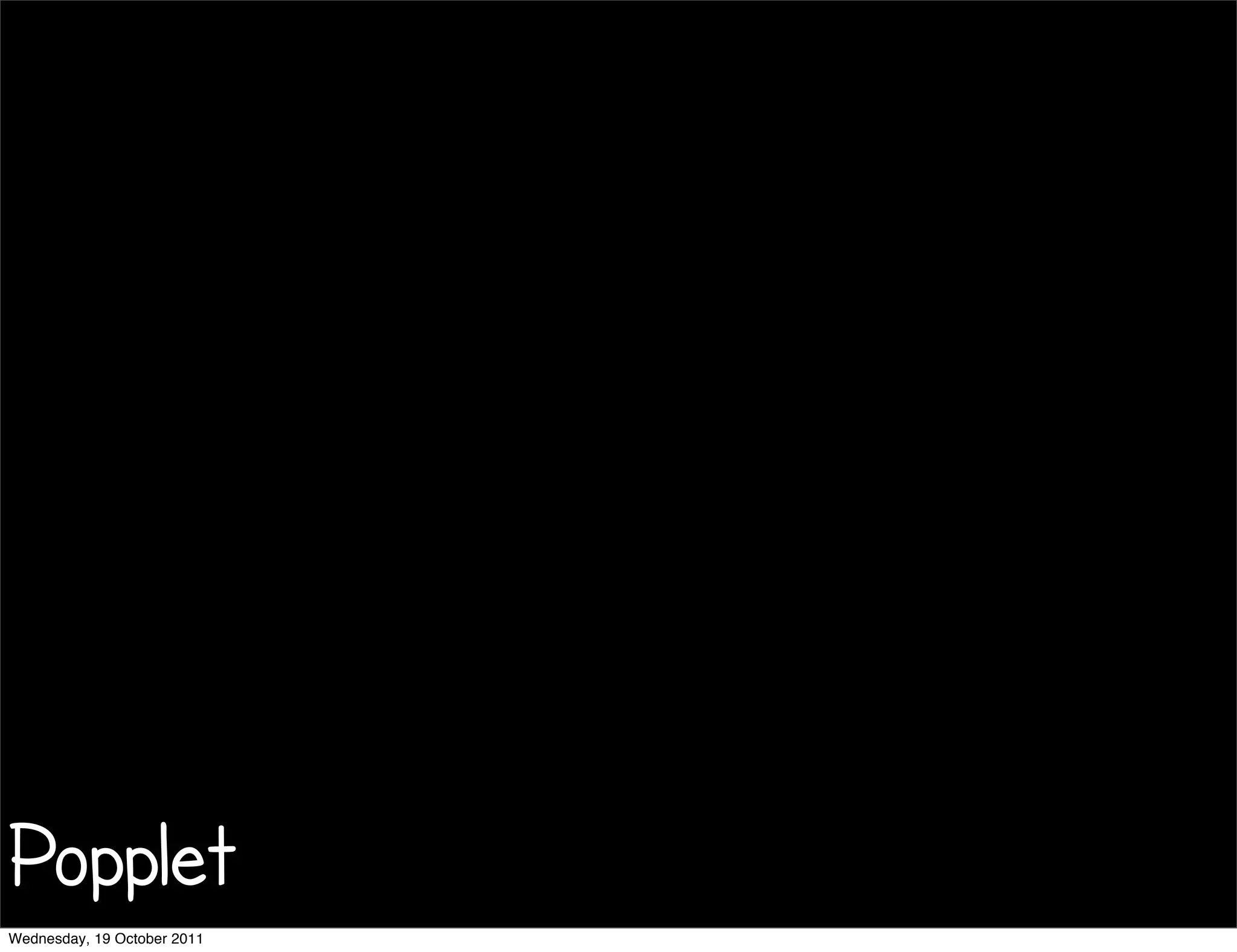 Popplet
Wednesday, 19 October 2011
 