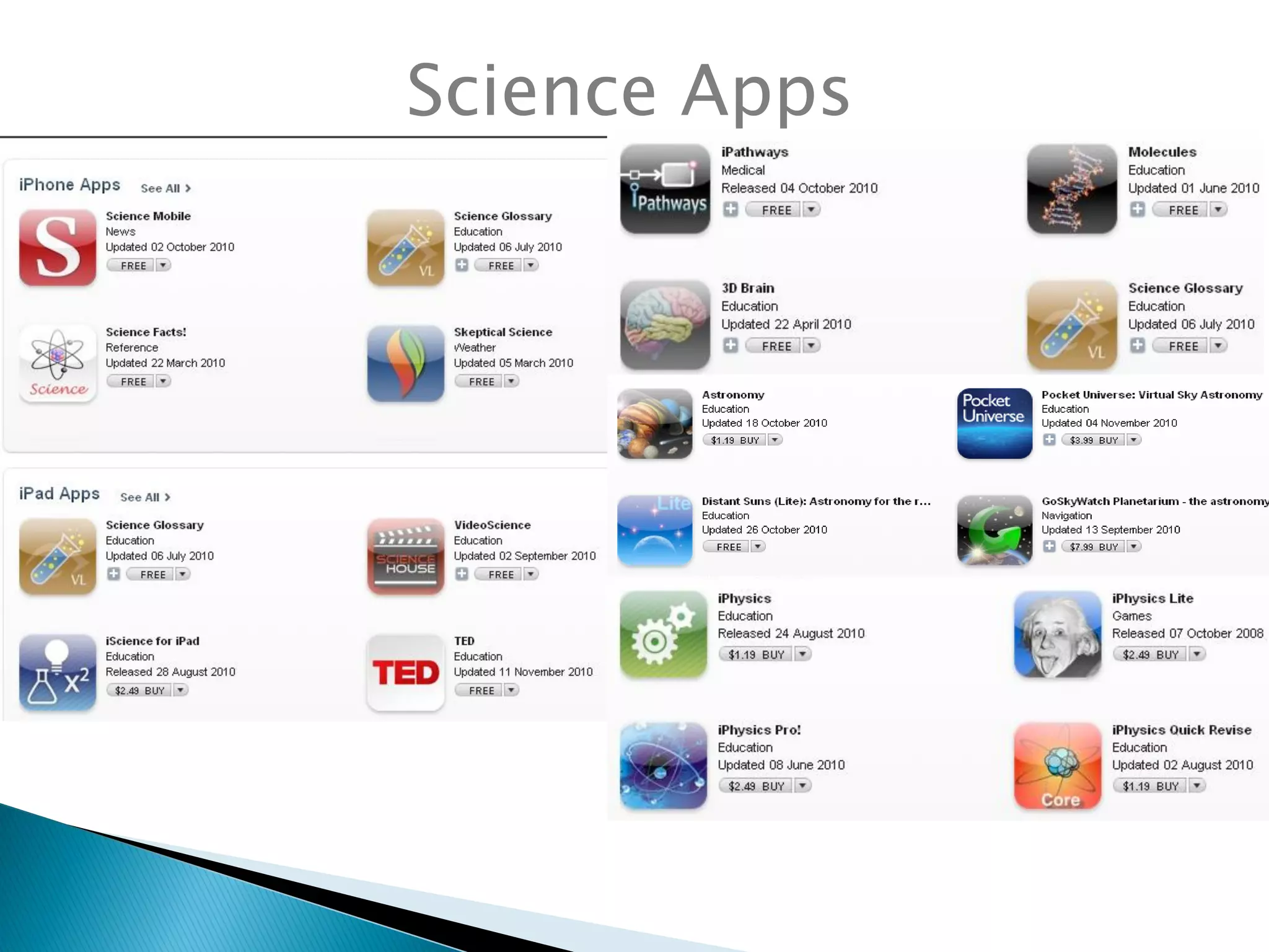 Science Apps
 