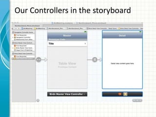 Our Controllers in the storyboard
 