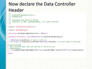 Now declare the Data Controller
Header
 