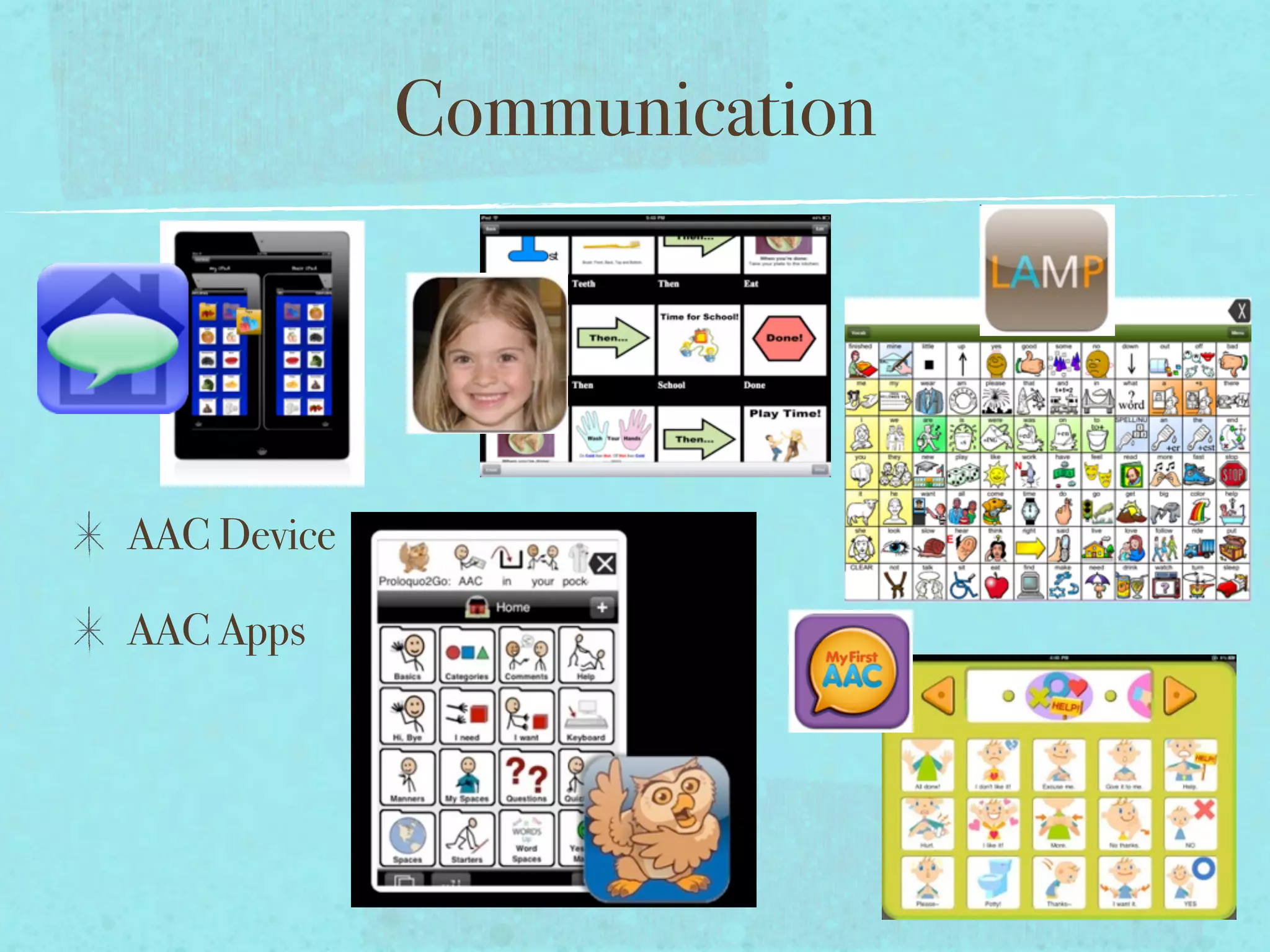 Communication




AAC Device

AAC Apps
 