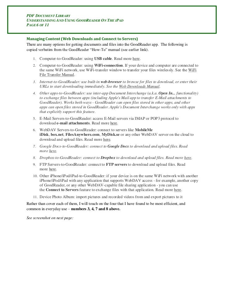 Goodreader for ipad user manual pdf