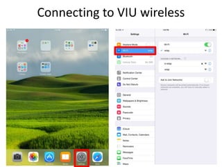 Connecting to VIU wireless
 