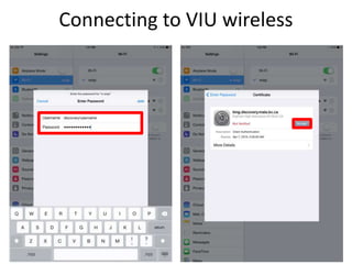 Connecting to VIU wireless
 