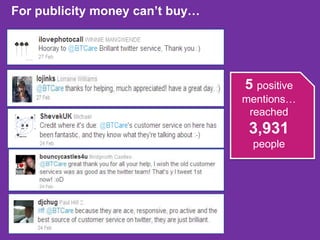 For publicity money can’t buy…

5 positive
mentions…
reached

3,931
people

 