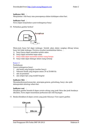 Ipa fisika smp un 2013 (paket 2)