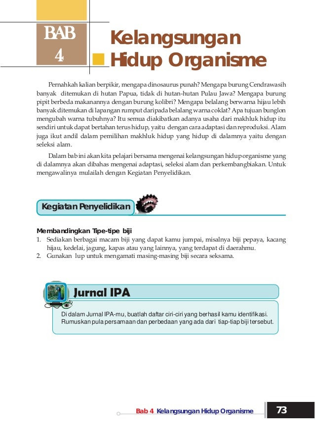 Ipa Kls 9 Bab 4 Kelangsungan Hidup Organisme