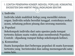Contoh Individu makhluk hidup dan lingkungannya | PPTX