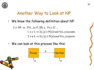Interactive Proof Systems and An Introduction to PCP | PPT