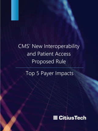 CMS’ New Interoperability
and Patient Access
Proposed Rule
Top 5 Payer Impacts
 
