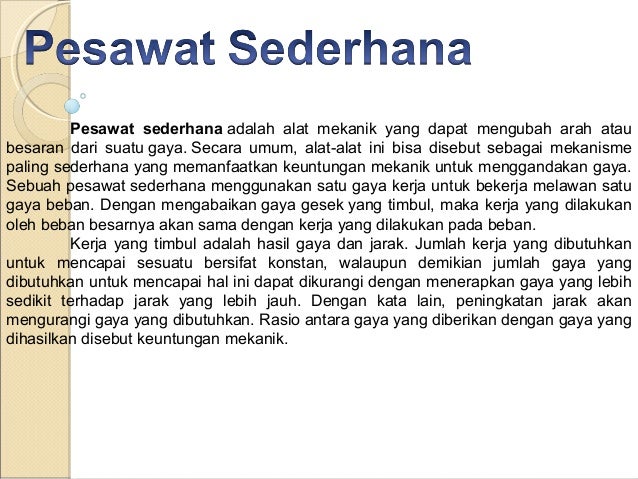 Pesawat Sederhana