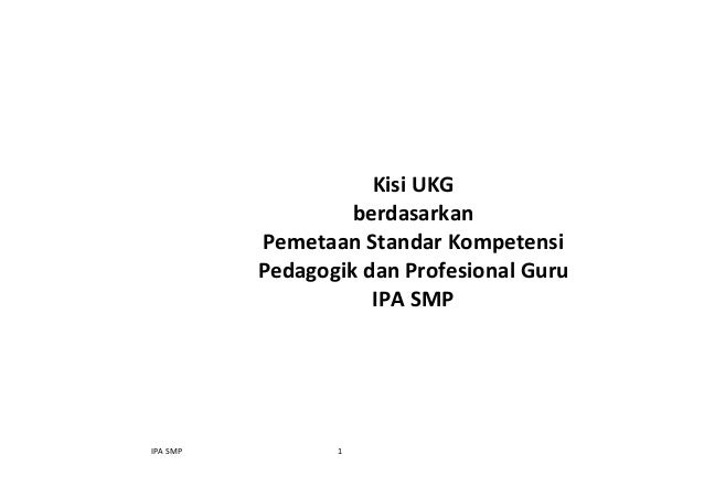 Kisi Kisi Ukg Ipa Smp 2015