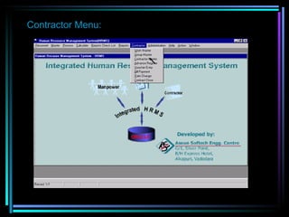 Contractor Menu: 