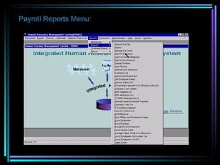 Payroll Reports Menu: 