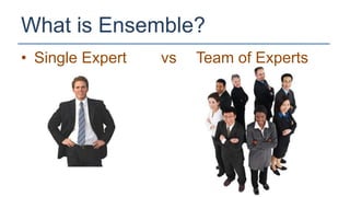What is Ensemble?
• Single Expert   vs   Team of Experts
 