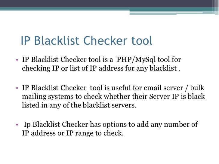 IP Blacklist Checker Script Php Blacklist Checker Tool Blacklist Ip Blacklist Checker Script Php Blacklist Checker Tool Blacklist