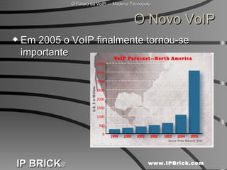 O Novo VoIP Em 2005 o VoIP finalmente tornou-se importante 