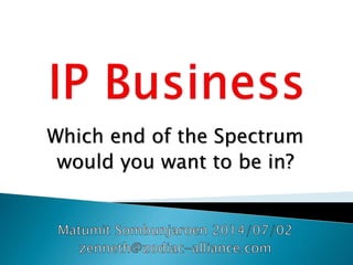 Which end of the Spectrum
would you want to be in?
 
