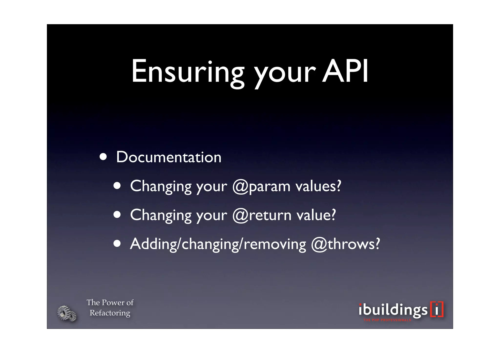 The Power of Refactoring